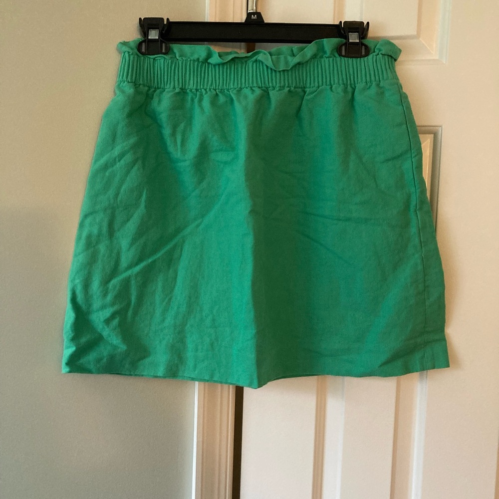 J. Crew Teal Mini Skirt with Elastic Waist